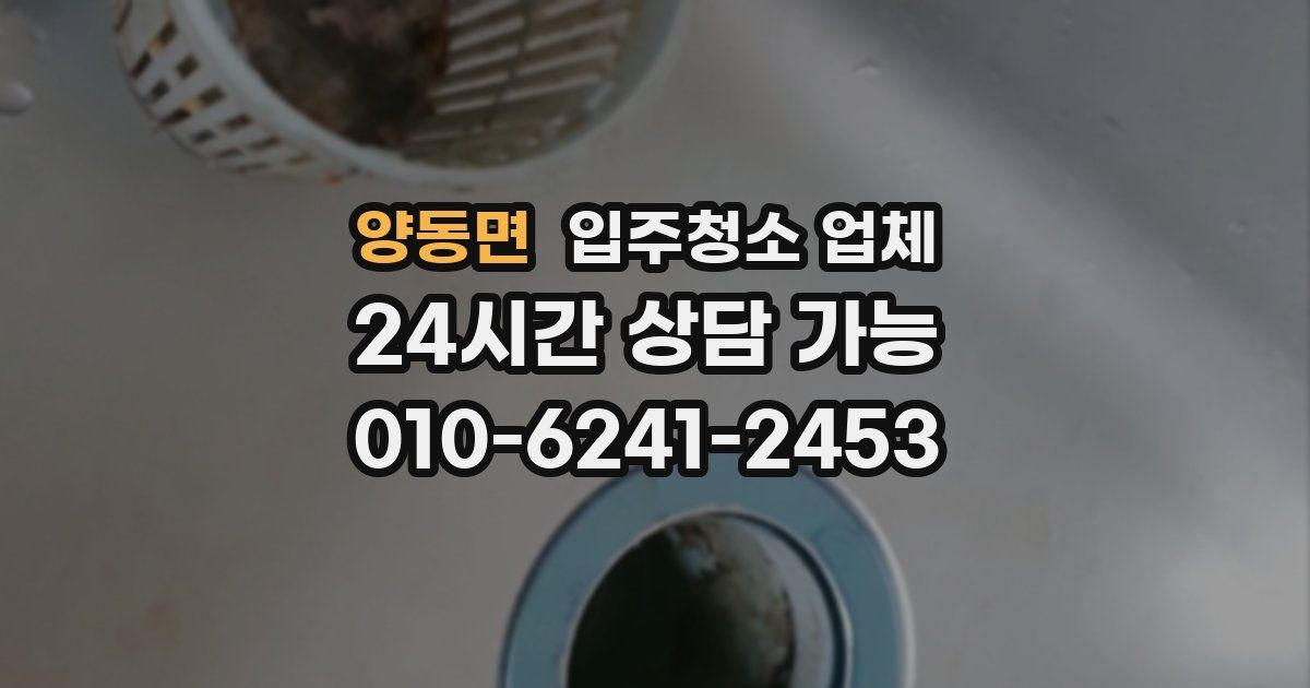 양동면 입주청소 업체
