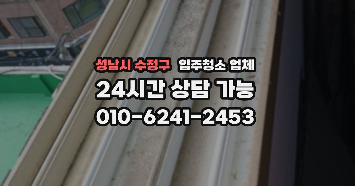 성남시 수정구 입주청소 업체
