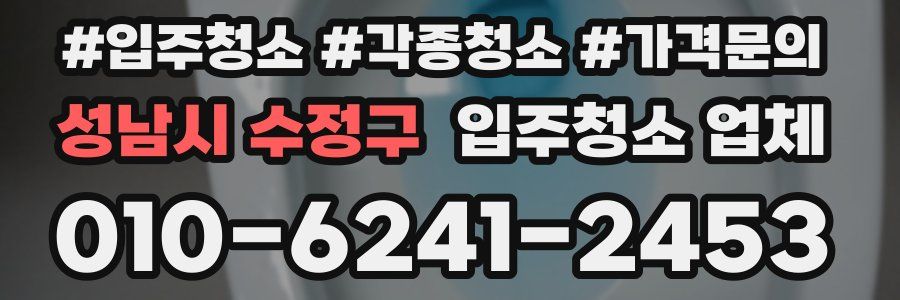 성남시 수정구 입주청소 업체