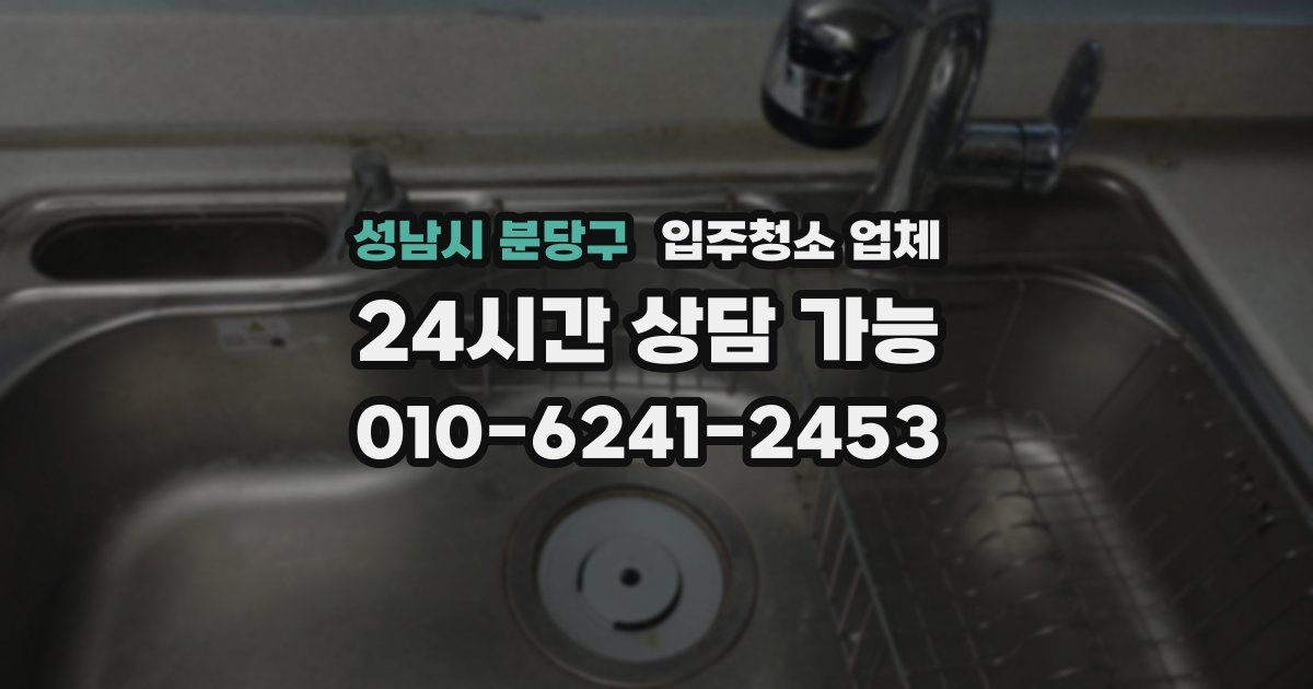 성남시 분당구 입주청소 업체