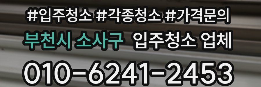 부천시 소사구 입주청소 업체