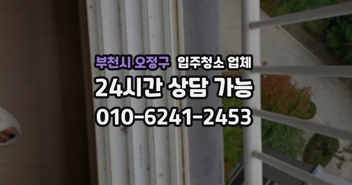 부천시 오정구 입주청소 업체