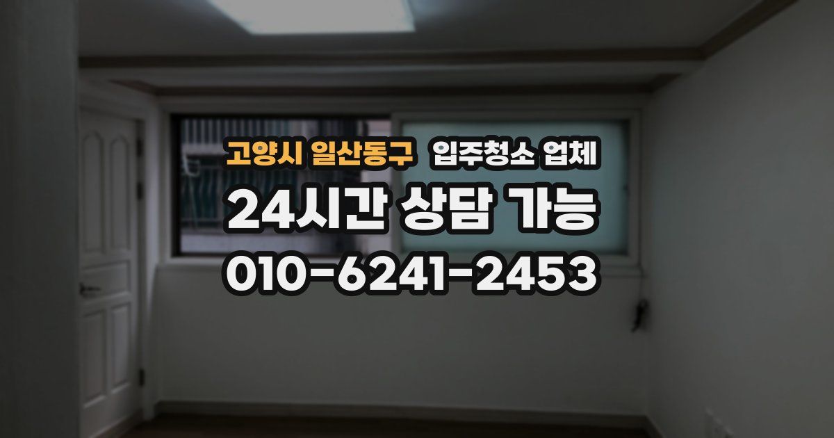 고양시 일산동구 입주청소 업체