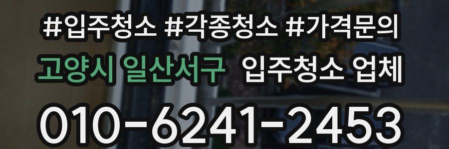 고양시 일산서구 입주청소 업체