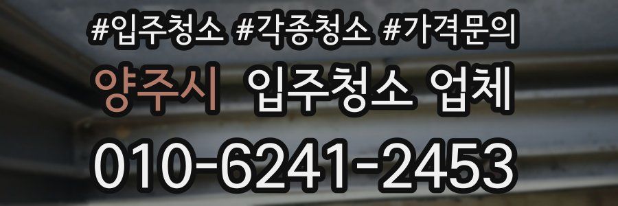 양주시 입주청소 업체