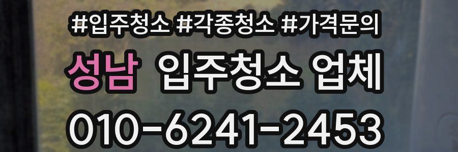 성남 입주청소 업체