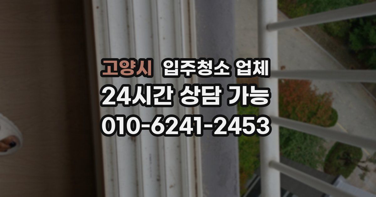 고양시 입주청소 업체