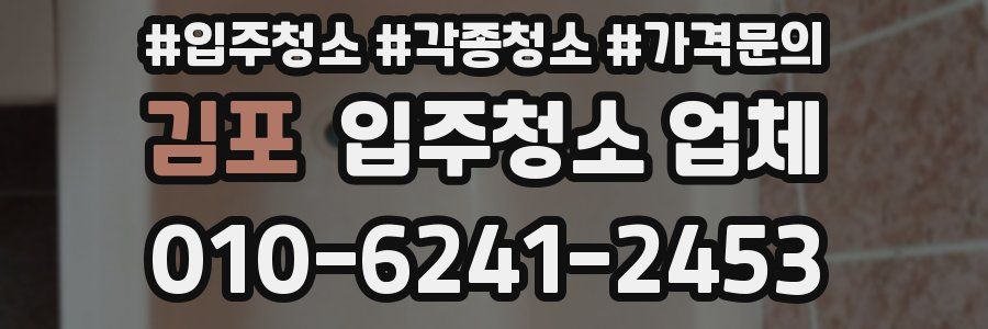 김포 입주청소 업체