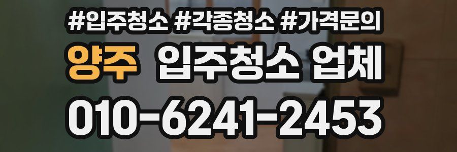 양주 입주청소 업체