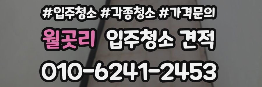 월곳리 입주청소 견적