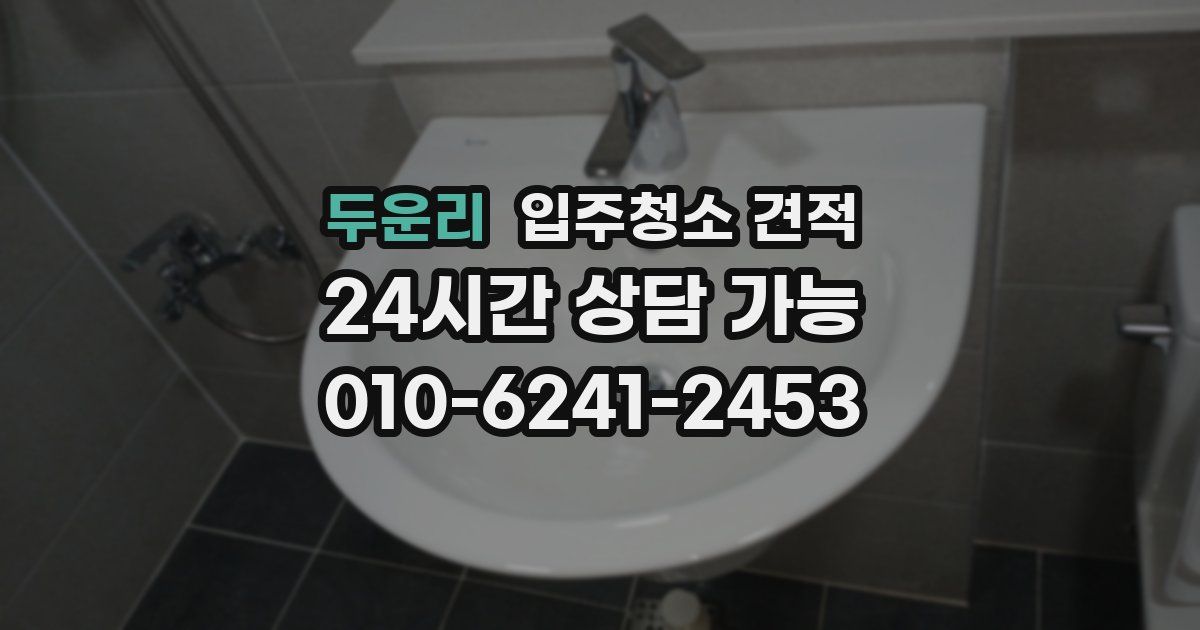 두운리 입주청소 견적