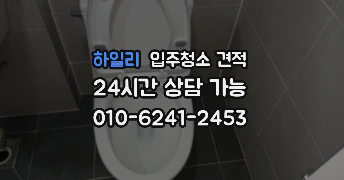 하일리 입주청소 견적