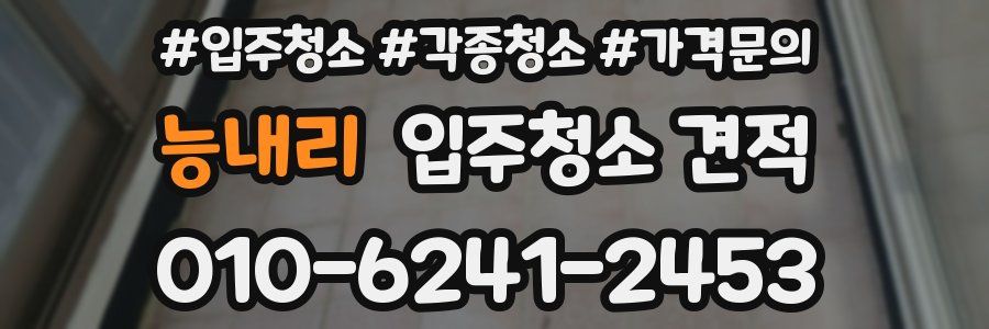 능내리 입주청소 견적