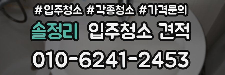 솔정리 입주청소 견적