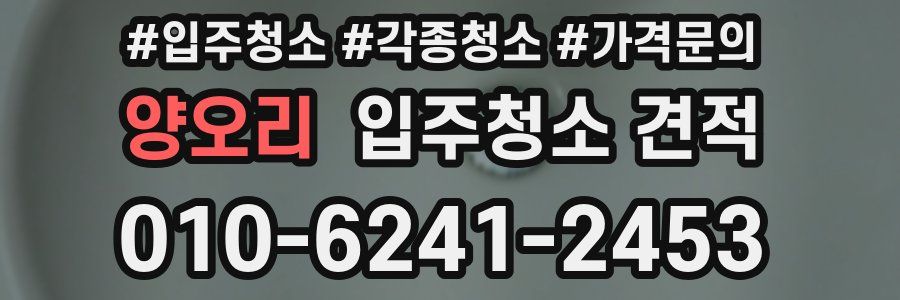 양오리 입주청소 견적