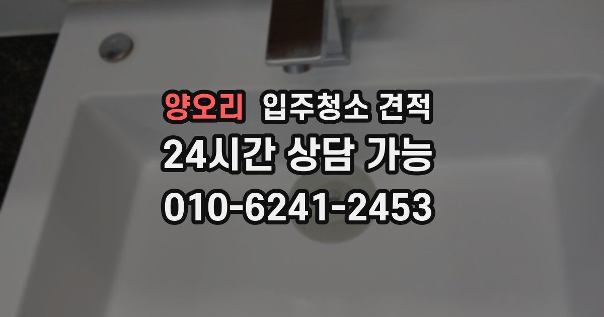 양오리 입주청소 견적