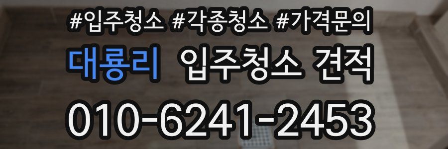 대룡리 입주청소 견적