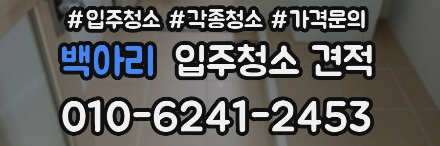 백아리 입주청소 견적