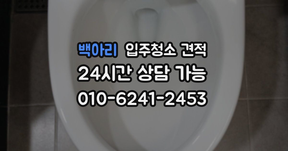백아리 입주청소 견적