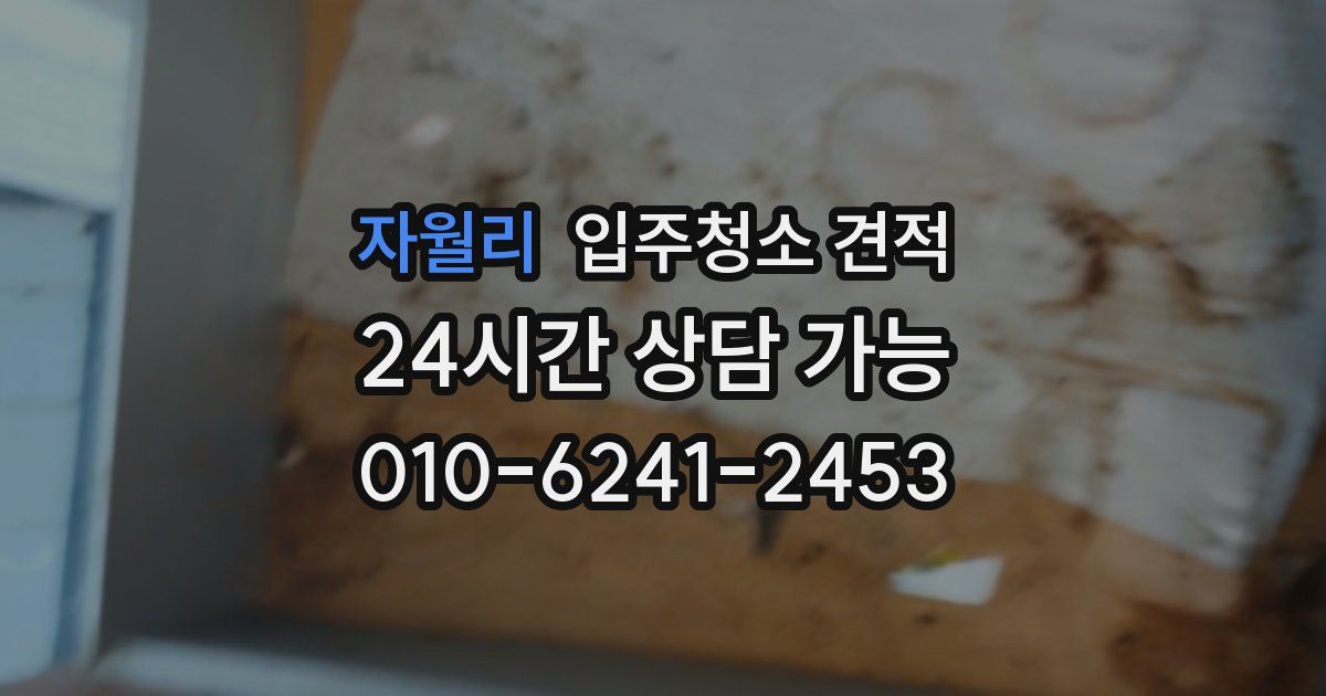 자월리 입주청소 견적