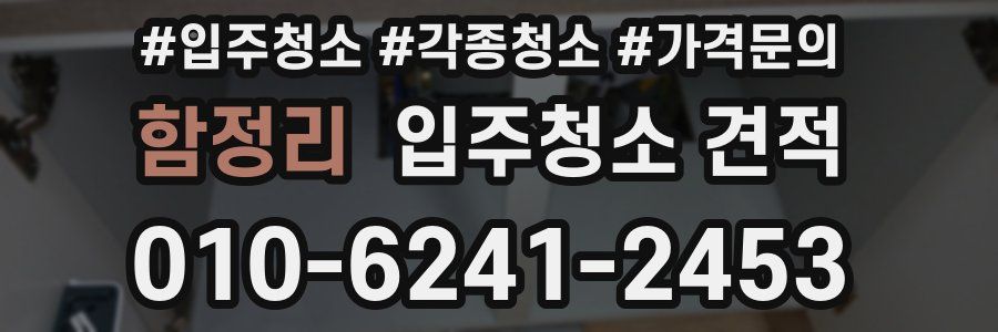 함정리 입주청소 견적