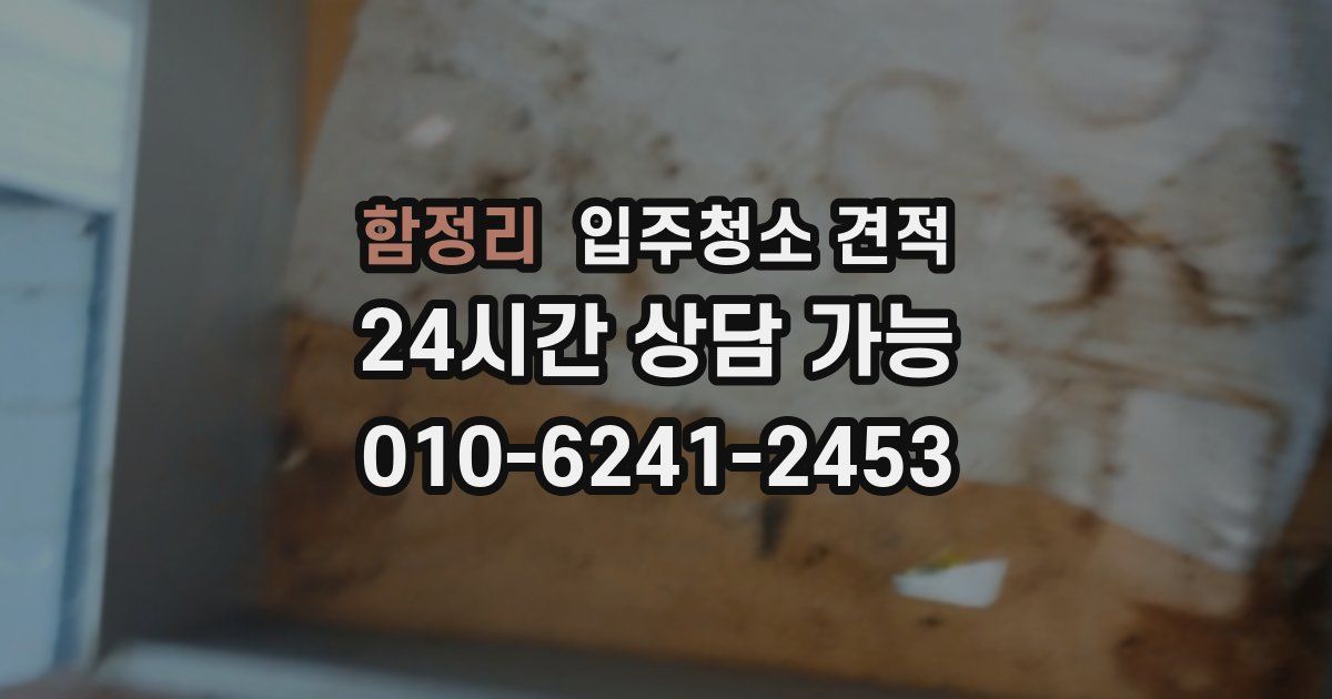 함정리 입주청소 견적