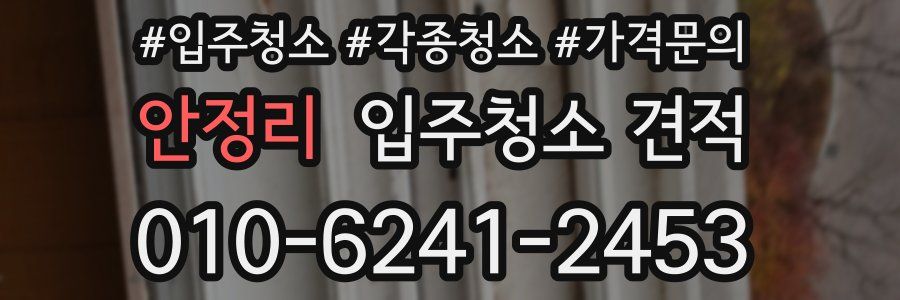 안정리 입주청소 견적