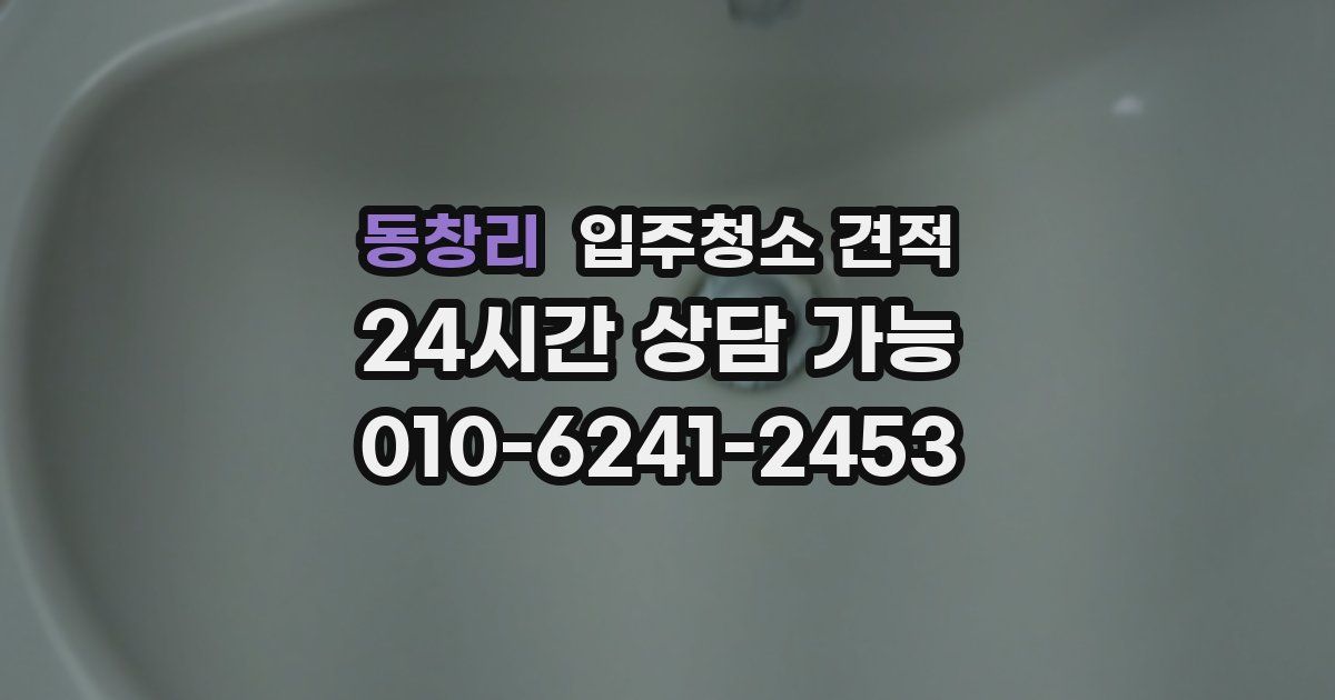 동창리 입주청소 견적