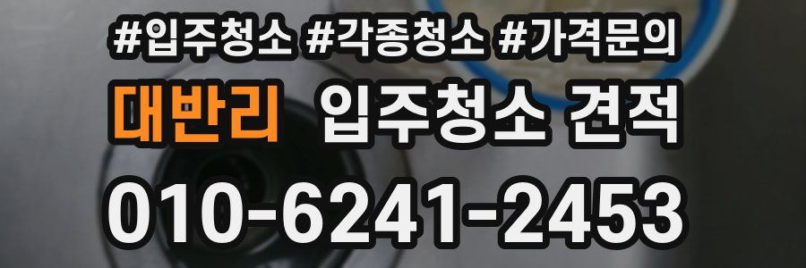 대반리 입주청소 견적