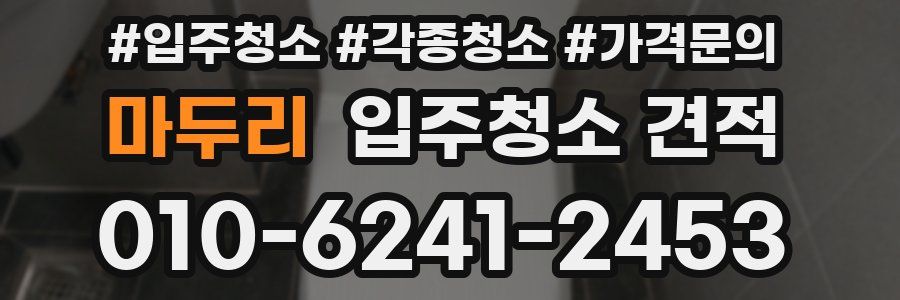 마두리 입주청소 견적