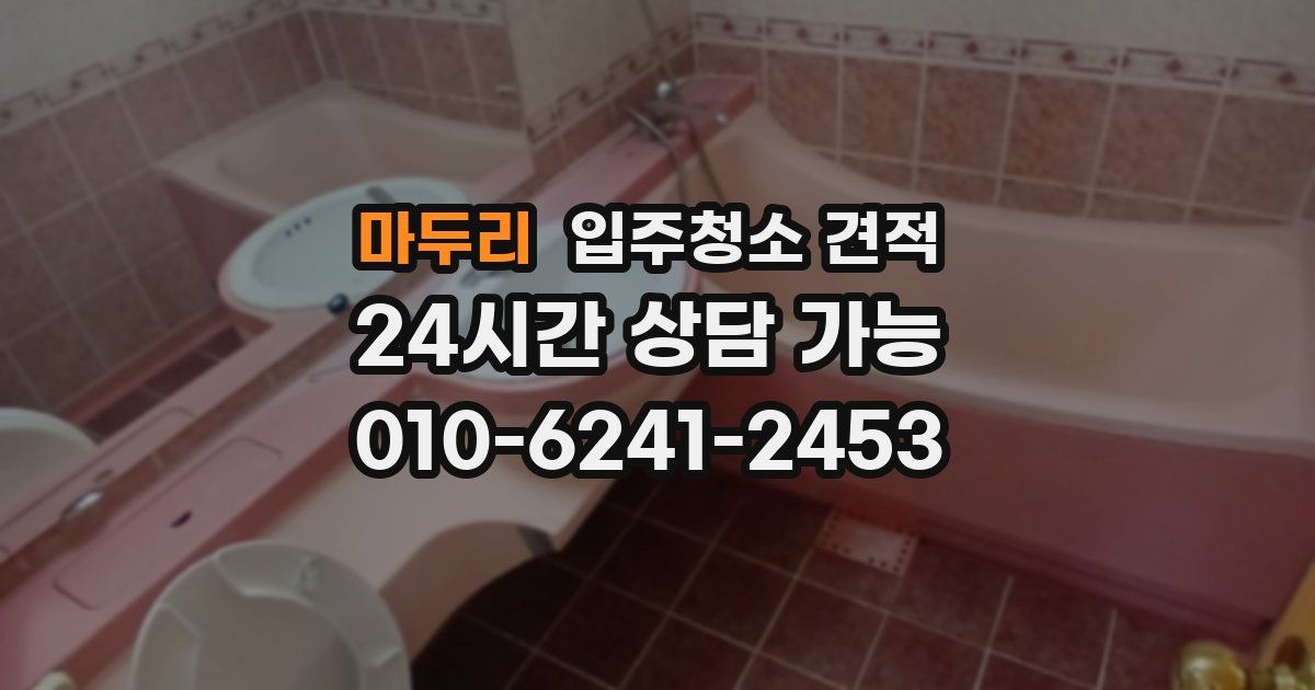 마두리 입주청소 견적