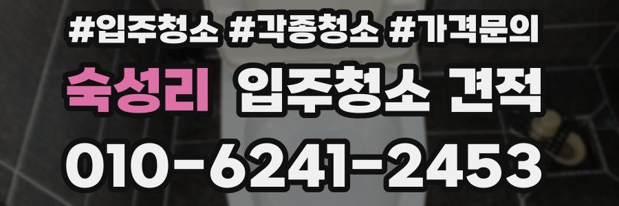 숙성리 입주청소 견적