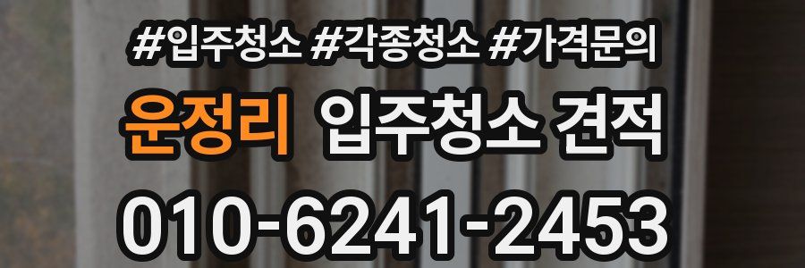 운정리 입주청소 견적