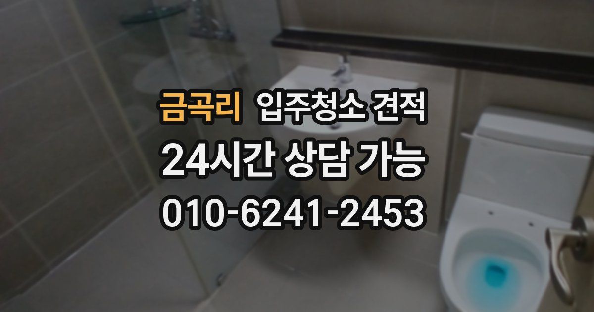 금곡리 입주청소 견적