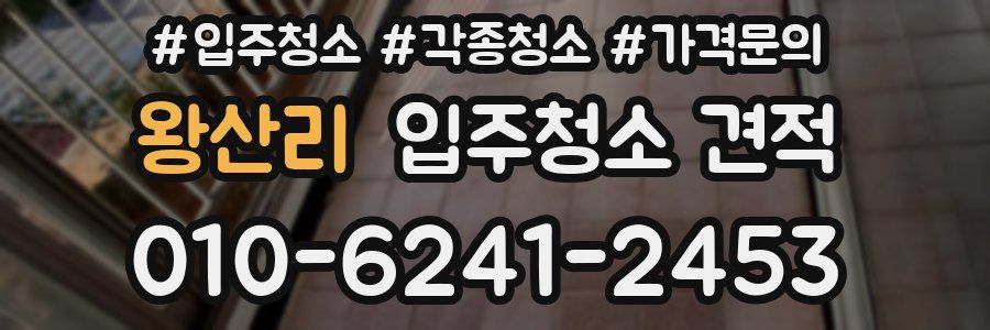 왕산리 입주청소 견적