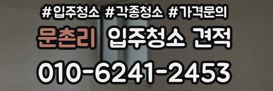 문촌리 입주청소 견적