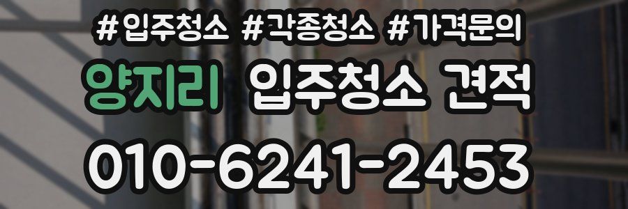 양지리 입주청소 견적