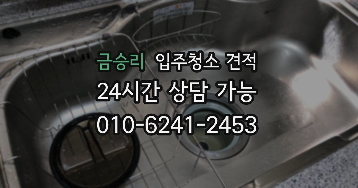 금승리 입주청소 견적