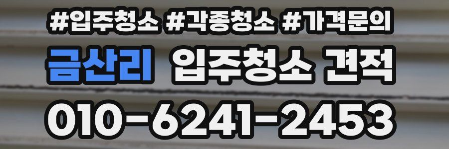 금산리 입주청소 견적