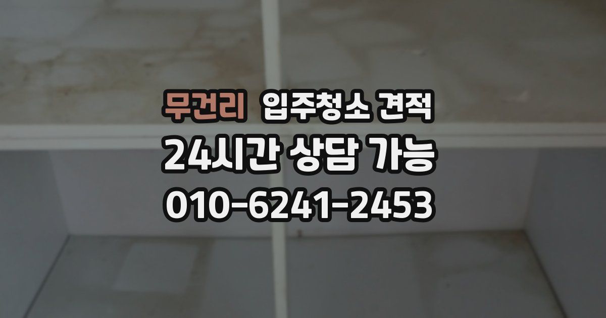 무건리 입주청소 견적