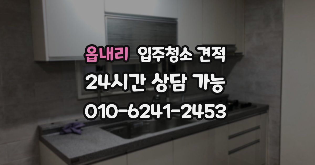 읍내리 입주청소 견적