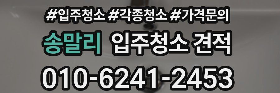 송말리 입주청소 견적