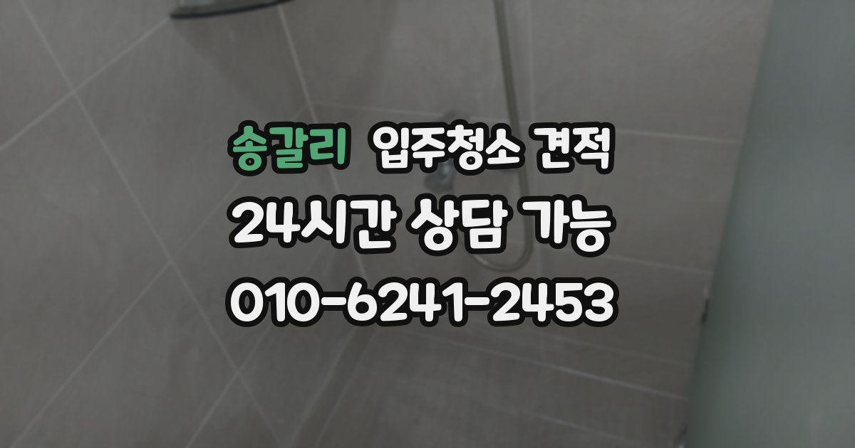 송갈리 입주청소 견적