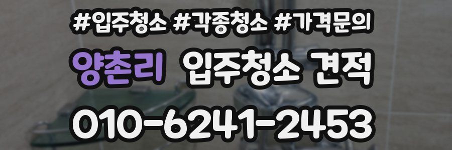 양촌리 입주청소 견적