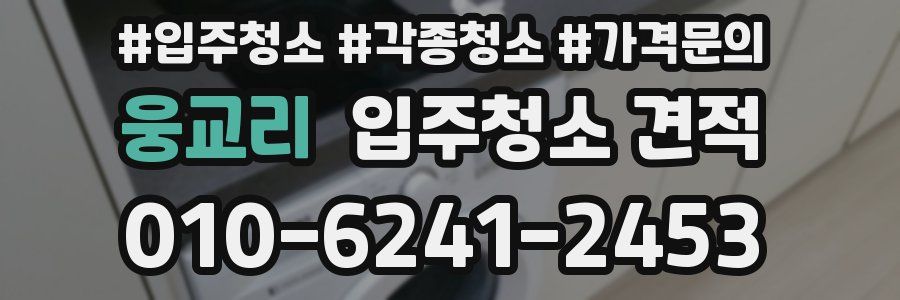 웅교리 입주청소 견적