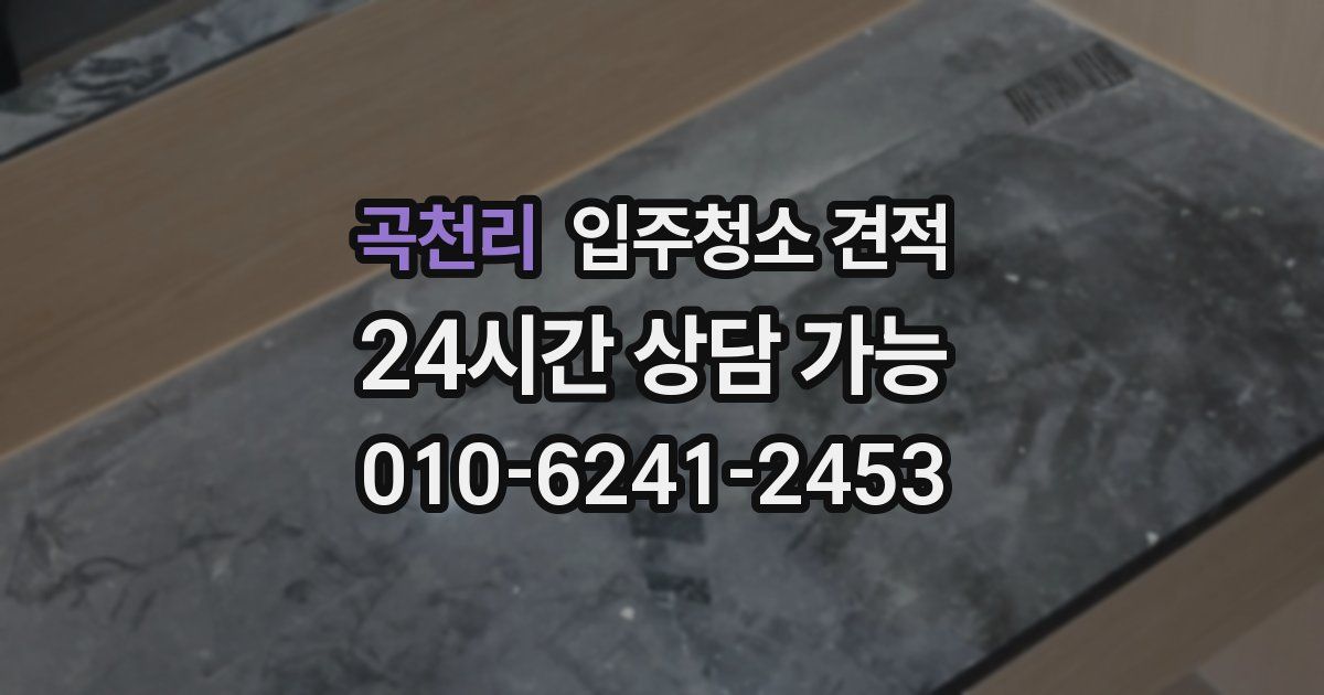 곡천리 입주청소 견적
