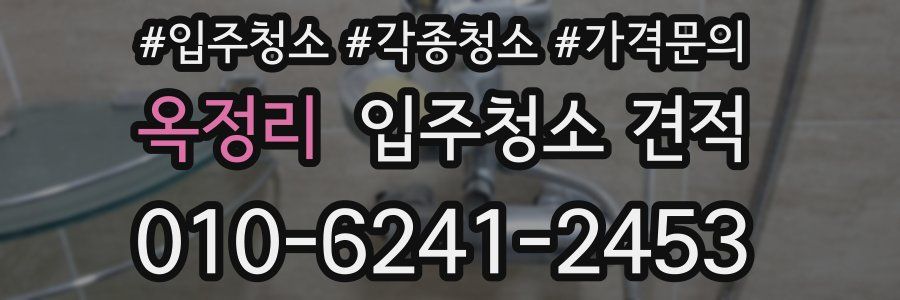 옥정리 입주청소 견적
