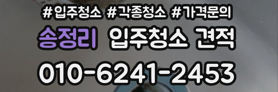 송정리 입주청소 견적