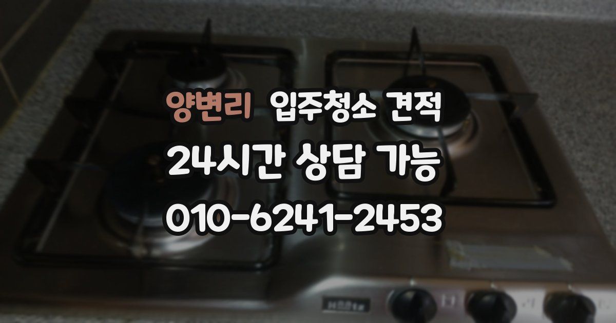 양변리 입주청소 견적