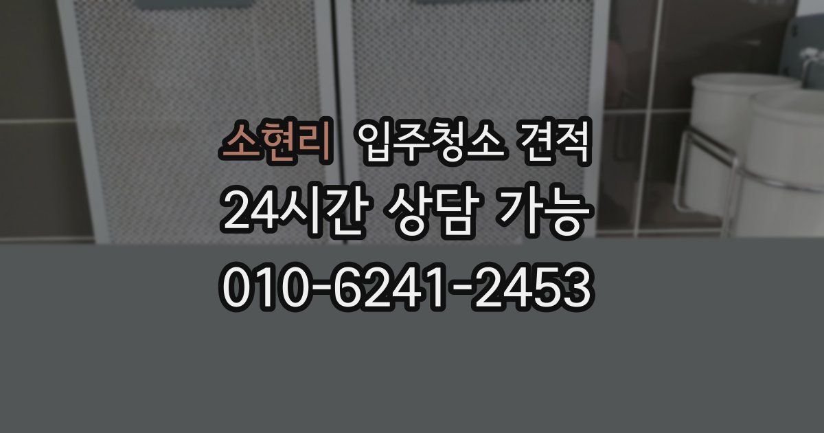 소현리 입주청소 견적